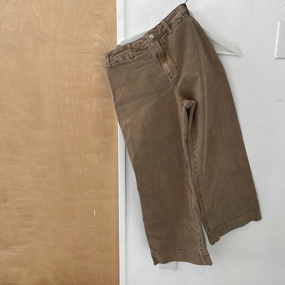Pilcro fitted cropped wide leg pants
